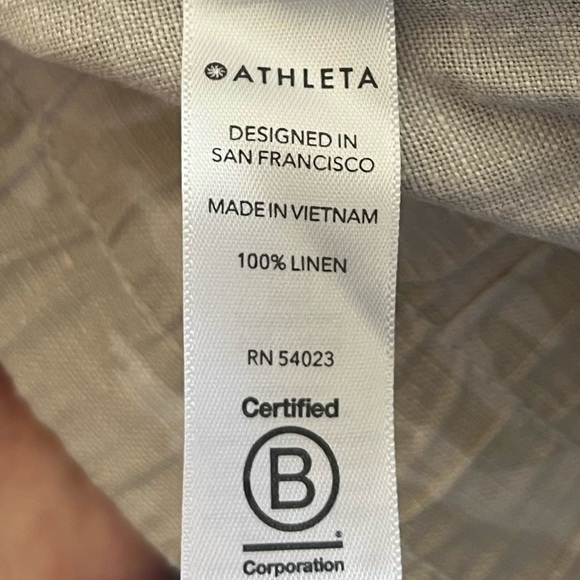 ATHLETA CABO TIDE LINEN JOGGER SIZE 4 STYLISH ATHLEISURE CASUAL COOL VACATION - Picture 5 of 10